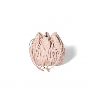 MIU MIU MATELASSÉ NAPPA LEATHER POUCH 5ND022 01 (16*14*7.5cm)